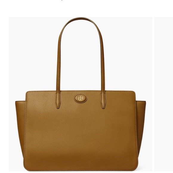 NWOT $448 Tory Burch Robinson Leather Tote in BISTRO BROWN!